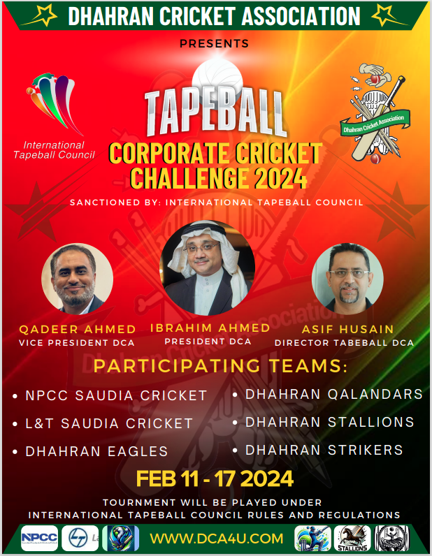 Tape Ball Corporate Challenge schedule graphic